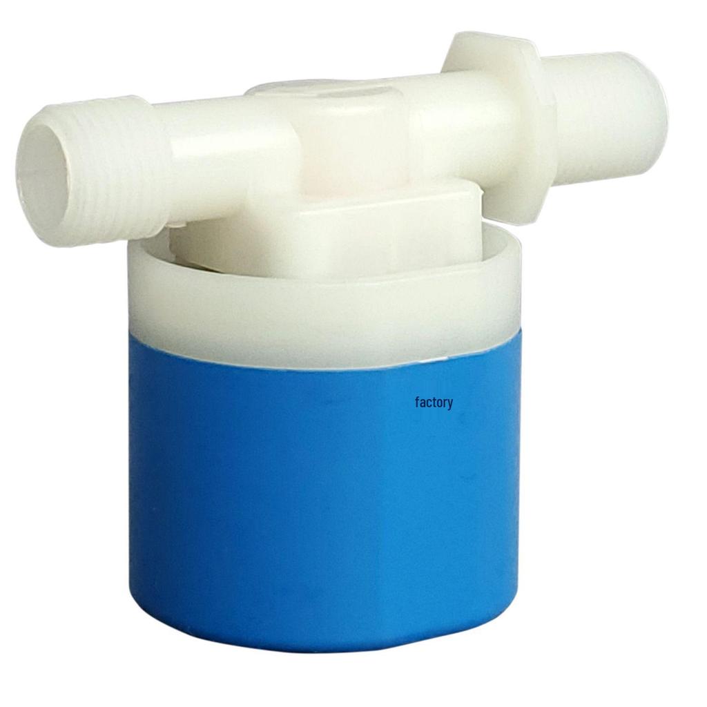 Fully Automatic Blue & White Plastic Water Level Control Valve with 4-Point Side Inlet for Water Tanks