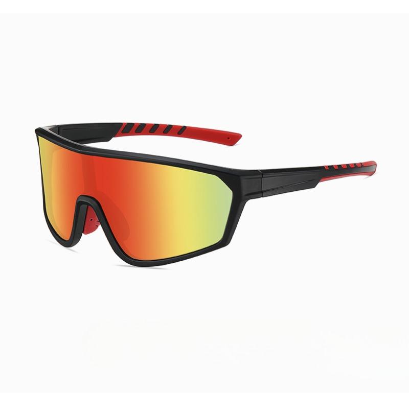 

Спортивные цельные солнцезащитные очки в большой оправе для мужчин и женщин, красочные модные солнцезащитные очки, очки