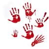 Halloween Blood Disturbing Handprint Static Cling Wall Decor For Spooky Haunted Experiences House