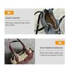 PU Women's Shoulder Bag with Denim Patchwork Armpit Handbag Fashion Crossbody Bag  Casual Outing
