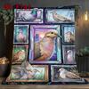 Pigeons Digital Frames 2D Flat Pattern Flannel Blanket, High Quality All Seasons, Home Decor, Warmth and Comfort, Perfect for Christmas Gifts.