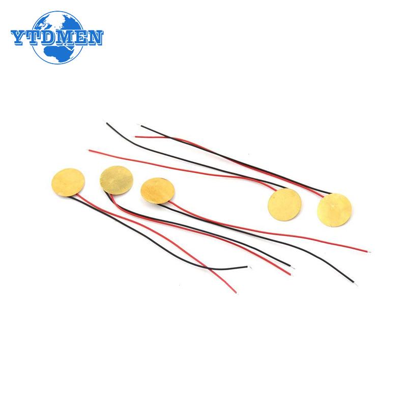 10/20PCS 15MM Piezo Ceramic Wafer Plate Buzzer Piezoelectric Element Sounder Sensor, with Wire Copper
