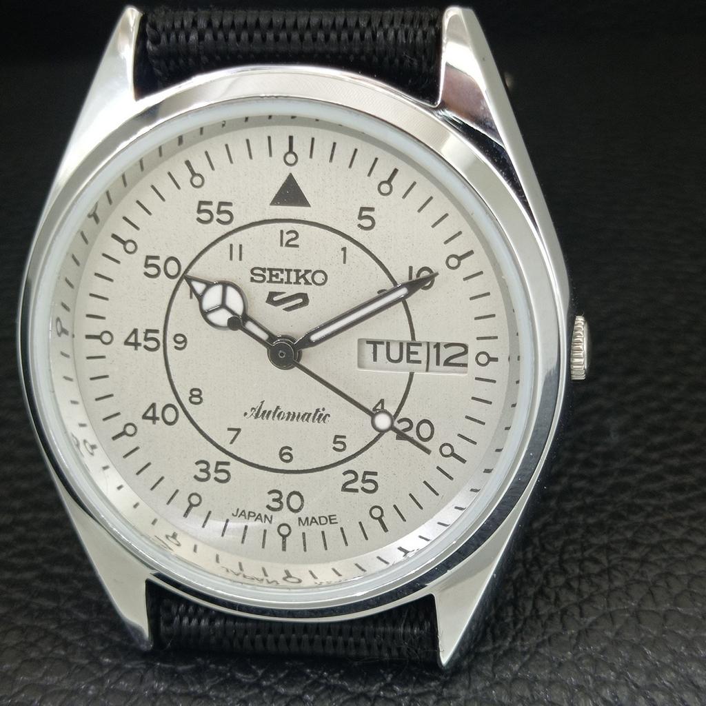 REFURBISHED SEIKO 5 AUTOMATIC 6309A VINTAGE JAPAN MENS SILVER WATCH A442253-1