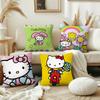 Cute Cartoon Art Cat H-hellokitty Kawaii Cushion Cover Soft Pillow Case for Sofa Living Room Home Office Decor Protective Covers