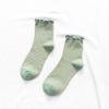 6Pairs Women Lolitas Crew Socks Cotton Bootie Socks Ruffle Frilly Ankle Dress Socks Sweet Calf Socks Princesses Socks