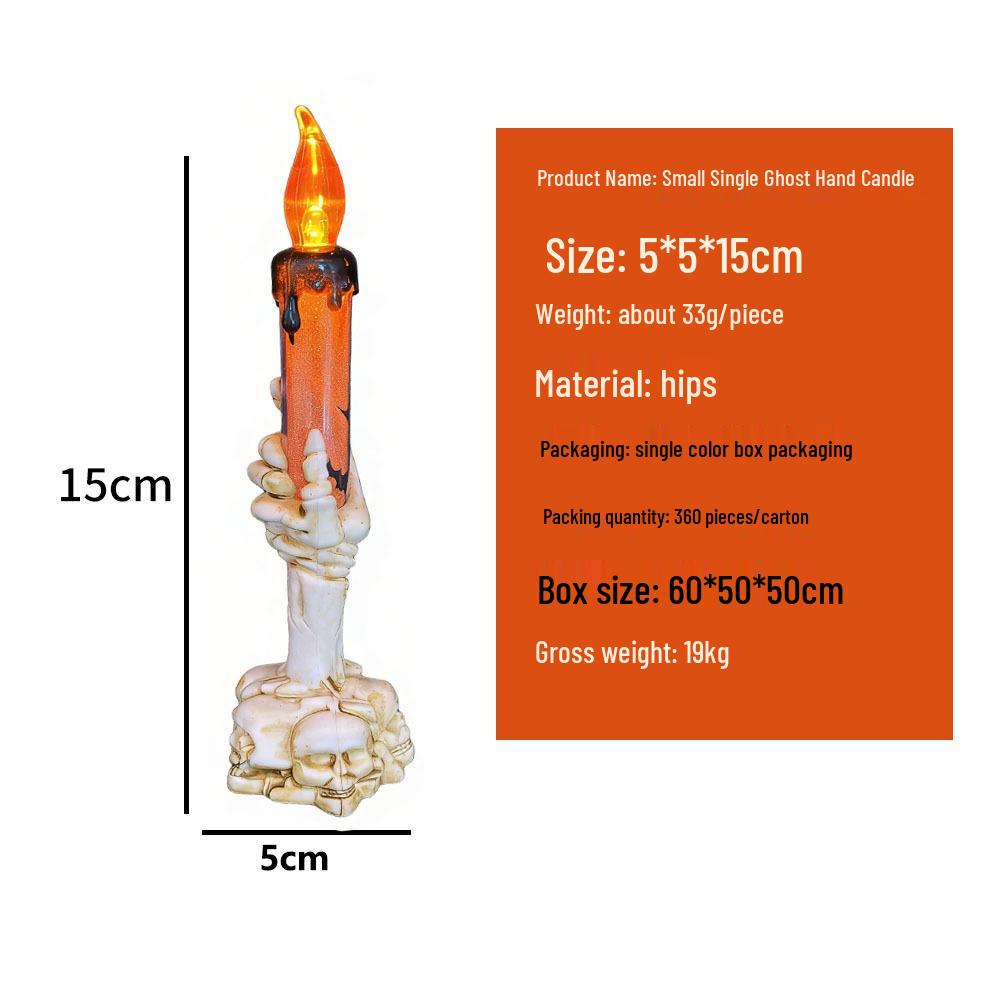 Halloween LED Ghost Hand Skull Candle Lamp Decoration