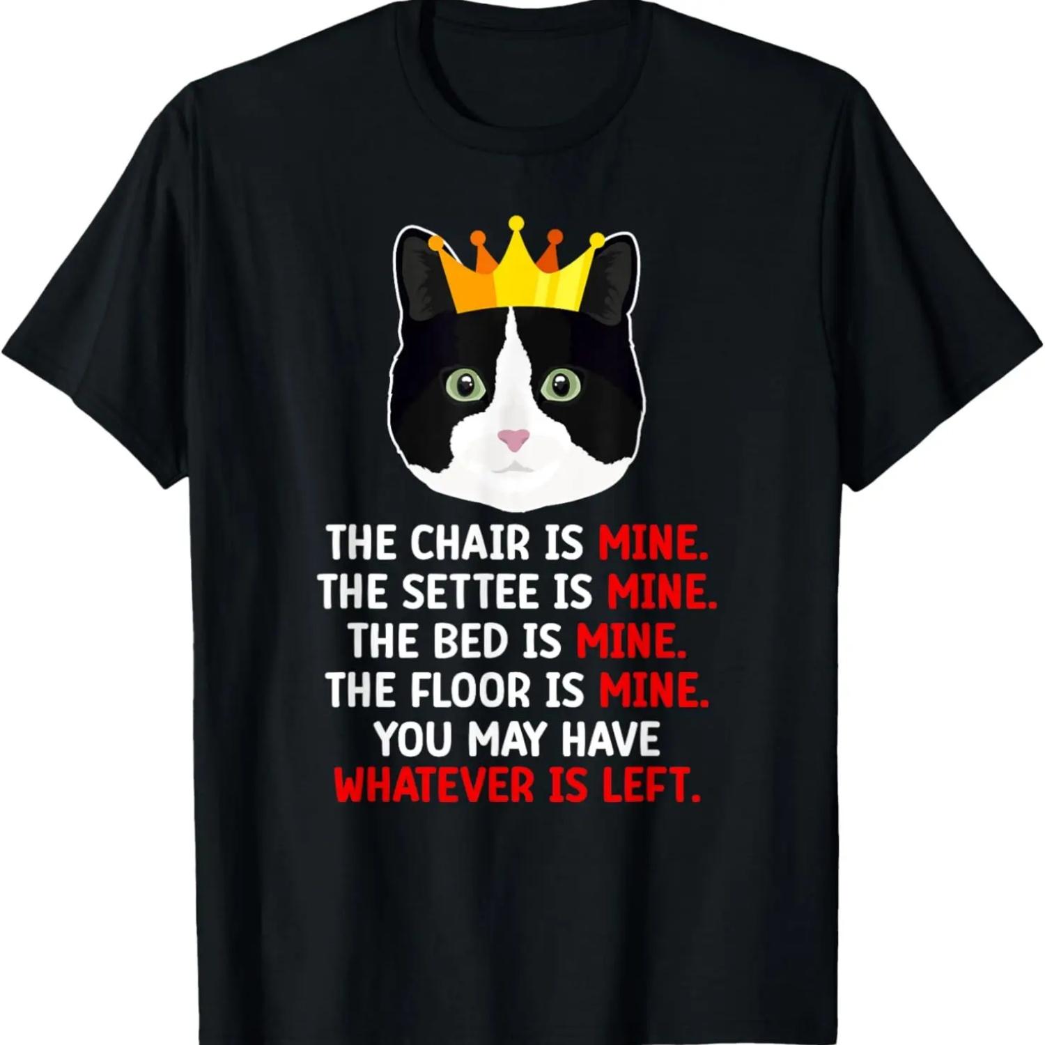 Tuxedo Cat Owner Funny Tuxedo Cat Mom Tuxedo Cat Dad T-Shirt S чёрный