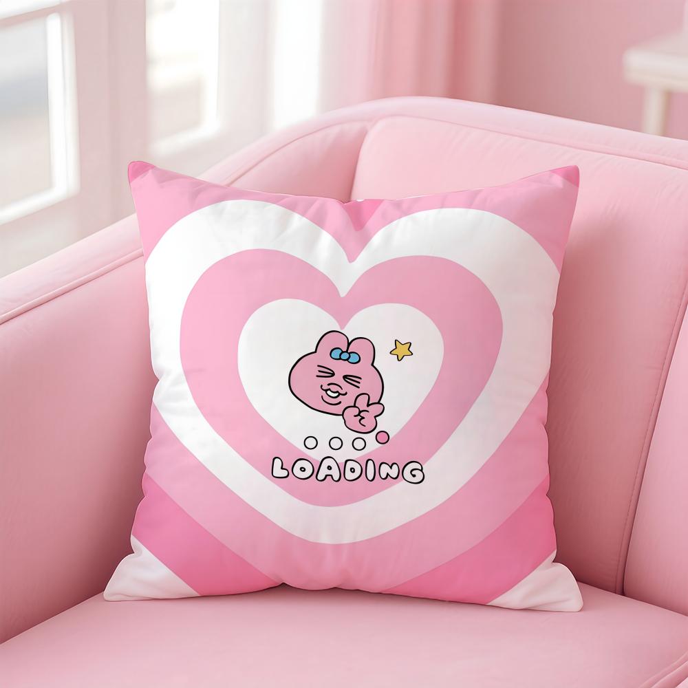 Funny Cute Japanese Character OOpanchu Usagi Cushion Cover Pillowcase Short Plush Invisible zipper Room Sofa Cushion Cover
