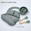 Set Pappa in Silicone Personalizzato con Nome per Bambino Ciotola con Ventosa Piatti in Silicone Piatto per Biberon Bavaglini Cucchiaio Forchetta Stoviglie Senza BPA