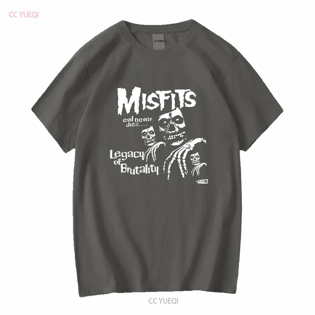 Vintage 90s Misfits Legacy Of Brutality Black Punk Rock Band T Shirt Size XL Long or Short Sleeves Vintage Washed Streetwear