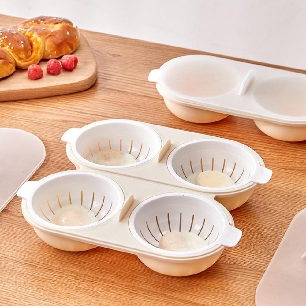 with Lid Microwave Egg Poacher Non-stick Egg Maker Food Grade Pans Egg Poacher  Breakfast