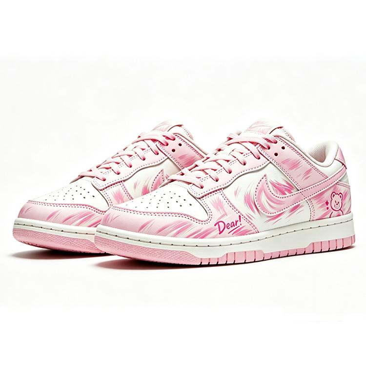 Nike Dunk True Love Bear Low Top Skateboard Shoes Women's Cute Pink DD1503-102(Team110-)