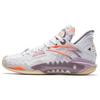 Anta Shock Wave 5 Mutation Low top Slip Resistant Abrasion Resistant Basketball Shoes Women's White Purple 122331106-1