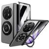 KEYSION 360° Rotating Magnetic Ring Stand Phone Case for MagSafe for OPPO Find N5 Hinge Phone Cover with Glass Screen Protector