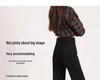 Women's Black High-Waist Slimming Fleece-Lined Jeans: 2025 New Spring Collection