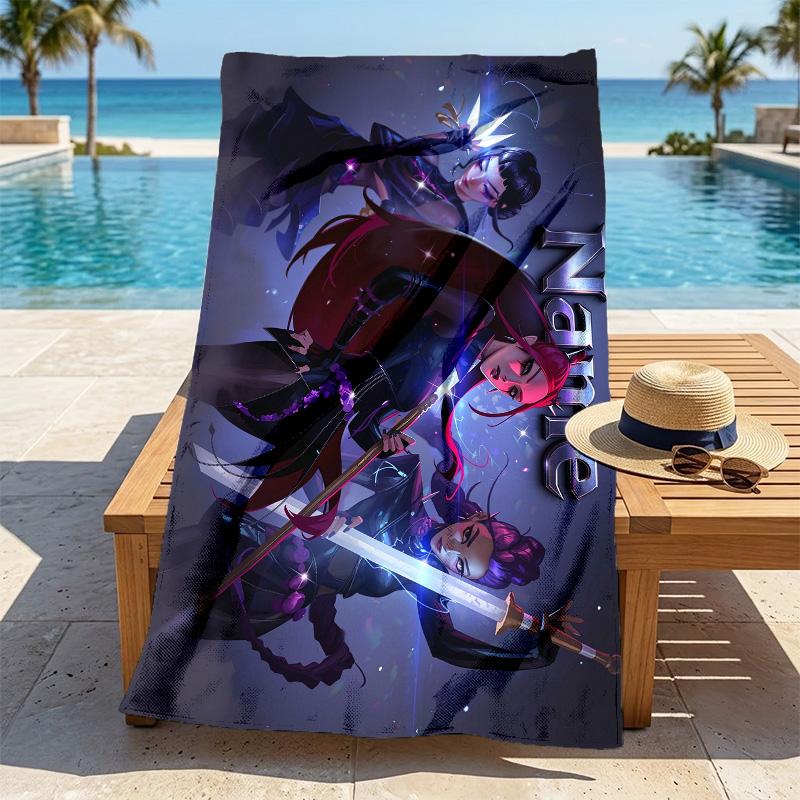 Custom Name Fantasy Warriors Stylish printed beach towel,a quick-drying, absorbent mat suitable for the beach, pool, gym, and travel fans gift