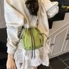 Niche fashion crossbody drawstring bucket bag new casual simple versatile commuter shoulder bag