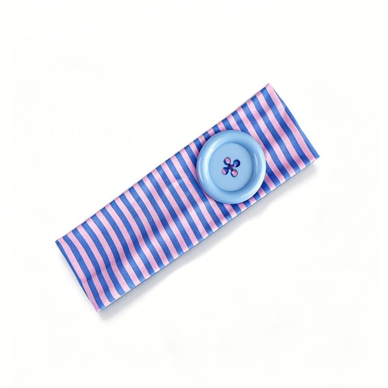Summer Dopamine Large Button Wave Dot Headband Fashionable Ins Style Elastic Headband Sports Fitness Sweat-Absorbent Hairband