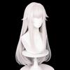 MSIWIGS Game Cosplay Wigs Synthetic Long Straight White Hair Heat Resistant Wig for Halloween Party