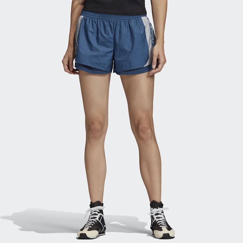 Adidas Comfortable Elastic Running Sports Shorts Women Shorts Blue White FK9700