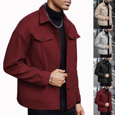 Men's European-Size Woolen Jacket Coat - 2025 Autumn/Winter Collection