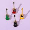 Cartoon Guitar Brooch Funny Guitar Enamel Pins Musical Instrument Guitar Lapel Badge  Gifts