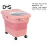 Collapsible Cat Dog Food Storage Container with Lid Wheels Design Large Capacity Dry Dog Cat Food Box Moisture Proof Box