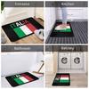 Italien Flagge Haustürmatte Anti-Rutsch Außenbereich Saugfähig Italienisch Stolz Fußmatte Garten Garage Eingang Teppich Teppich