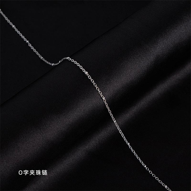 Titanium Steel Necklace Women'S O-Chain Lip Chain Plated Real Gold 18K Non-Fading Collarbone Chain Neck Chain Plain Chain