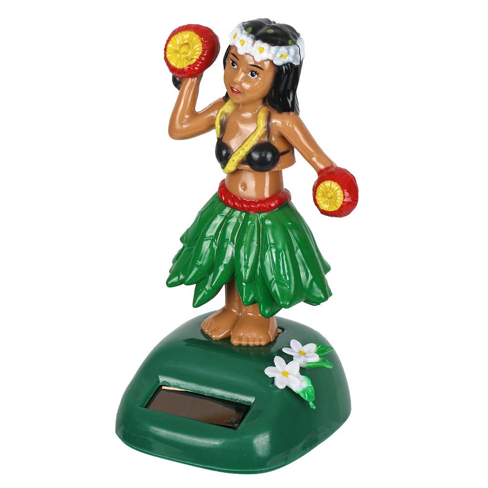 Miniature Girl Home Decoration Car Creative Ornaments Solar Automatic Swing Dancing Doll Jewelry Ornaments Doll Figurines