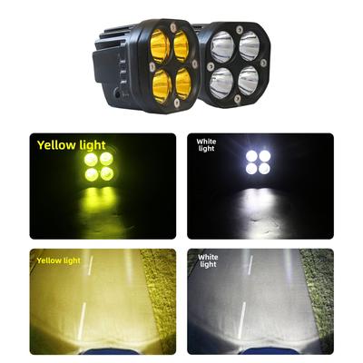 40W Geländewagen A-Säulen-Scheinwerfer 3 Zoll Helle Auto-Modifikationsleuchten Vierblättriges Kleeblatt Wasserdichter LED Motorrad-Scheinwerfer