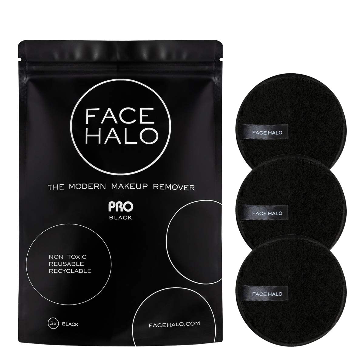 

FACE HALO Cleansing Pads BLACK (Professional) 3-Pack