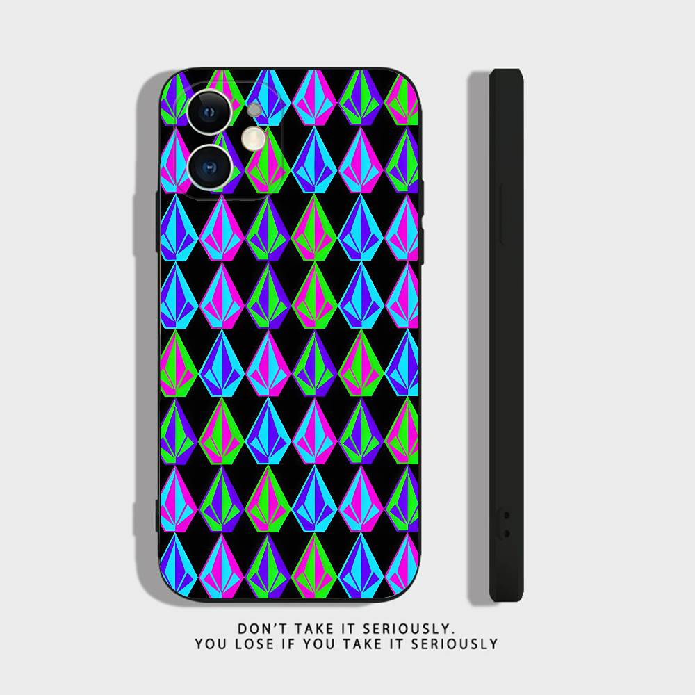 Luxury V-Volcom skateboard Phone Case For iPhone 17 16,15,14,13,12,11,Pro,XS,Max,XR,Plus,Mini Soft Silicone Black Shockproof