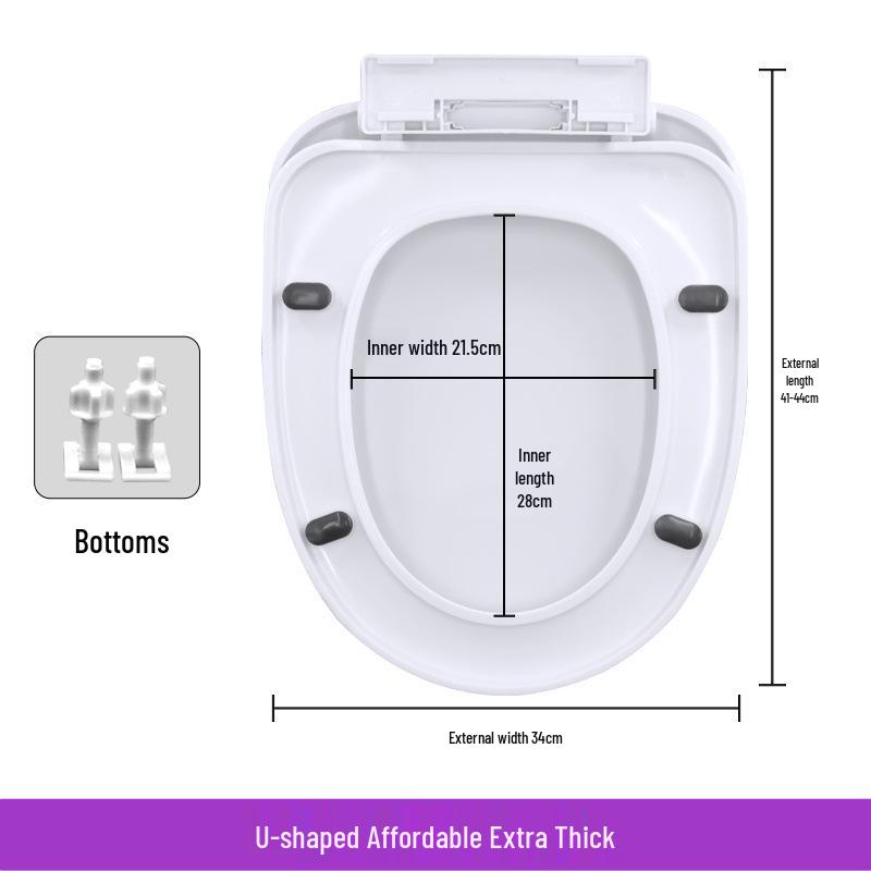 Universal Slow-Close Thickened Toilet Seat Cover by UVO