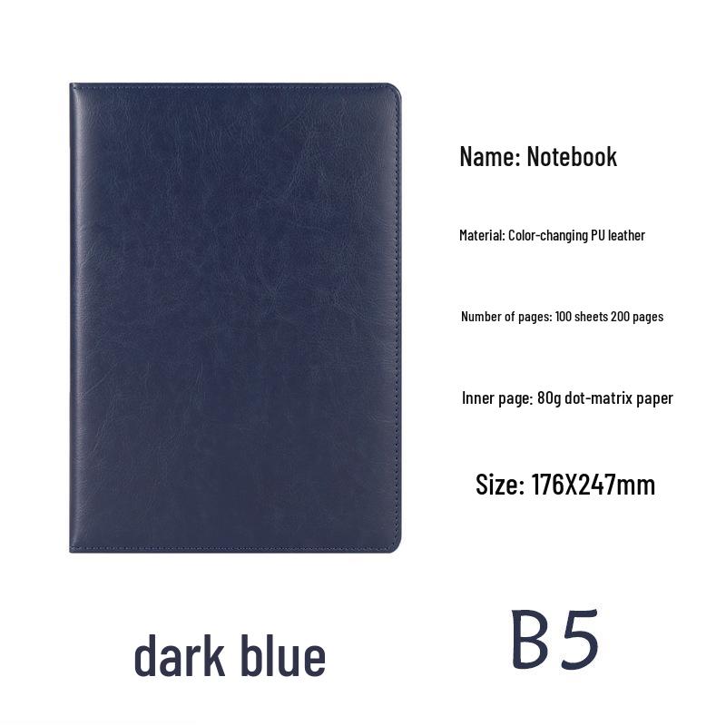 Notizbuch A5/B5 mit 64 Seiten aus Kunstleder mit individuellem Logo für Meetings