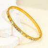 Stainless Steel Zirconia Clasp Bracelet with Rhinestones - High-End Star Design, Colorfast.