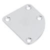 Guitar Neck Reinforcement Plate with Screws 4 Hole Curved Neck Joint Protection Board for Electric Guitar Bass