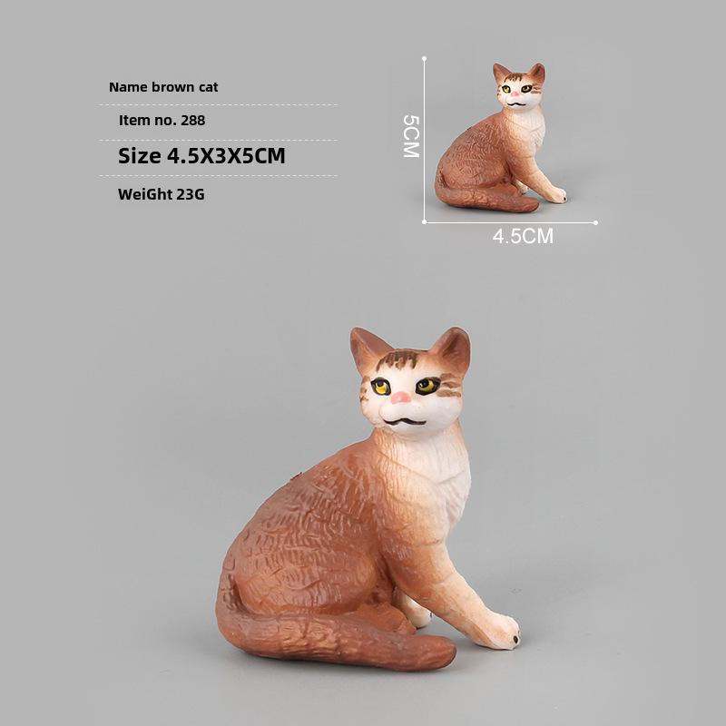 Set Jucării Pisoi Alb-Negru pentru Copii - Ornamente Model Pisică Rurală Chineză