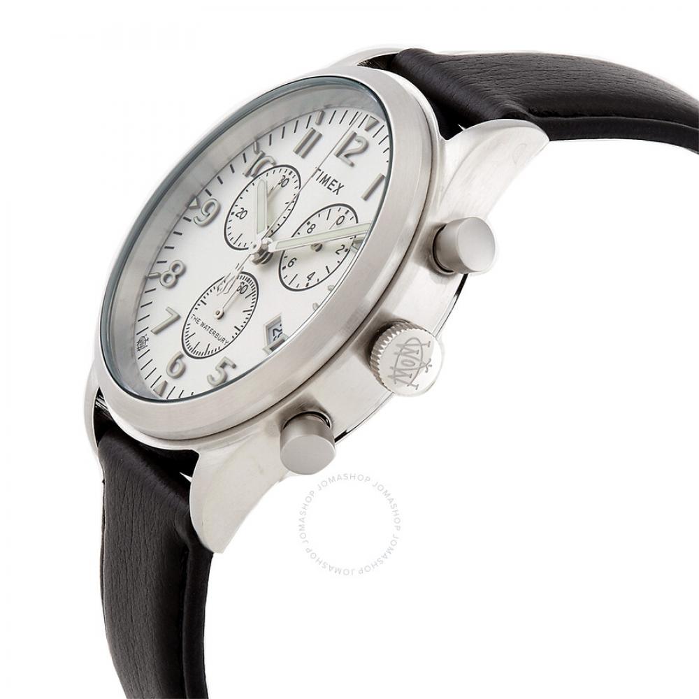 Timex Waterbury Traditional Chronograph Quartz Silver Dial Men S Watch Tw2w48100 Tw2w48100vq