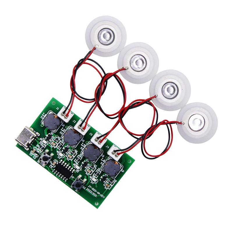 Nebelerzeuger und Treiberplatine 4 Zerstäuber Zerstäubungsfolie Atomizer Blatt Oszillierend 1/5 Stück DC5V Typ-C Mini Luftbefeuchter