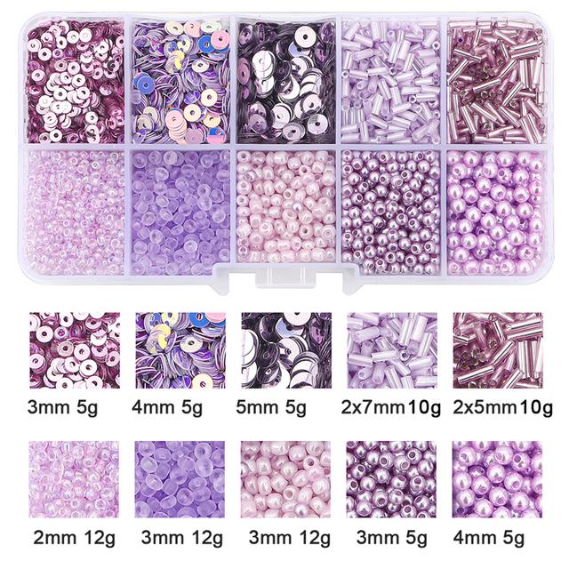 Czech Charm Crystal Glass Beads Sequin Box For Jewelry Making Kits DIY Handmade Bag Shoes Garments Embroidery Sewing Set