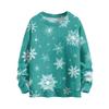 Women's Fashion Casual Long Sleeve Christmas Printed Round Neck Knitted Top