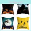 Halloween Themed Cushion Cover With Super Soft Short-pile Velour Material