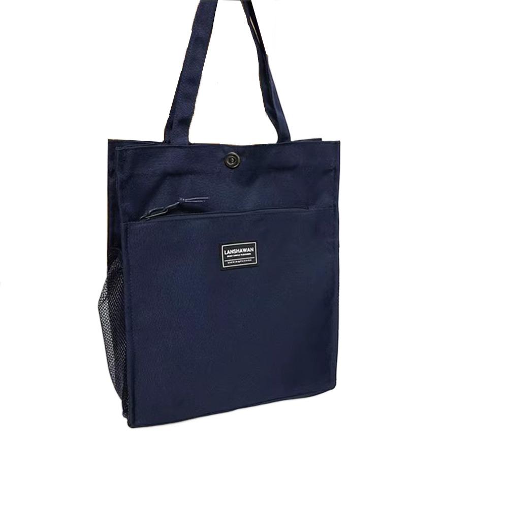 

Повседневная холщовая сумка через плечо из ткани Оксфорд, портативная сумка для документов, мужская сумка-тоут для поездок на работу, для ежедневного использования синий