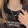 Men's Trendy Letter Necklace: Versatile Light Luxury Cuban Chain Choker