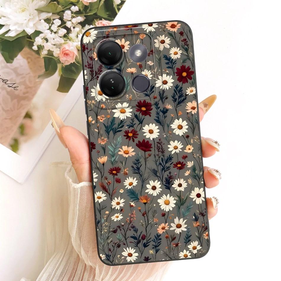 For Infinix Smart 7 HD / Smart7 Plus Cute Cat Flower Cartoon Phone Case For Infinix Smart 7HD 7Plus Soft Silicone Covers Bumpers