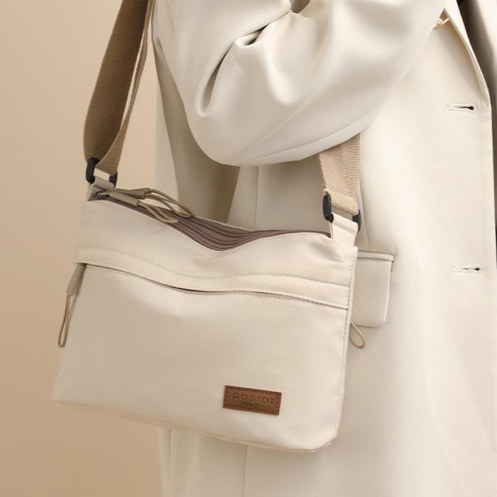 Multi Layer Large Capacity Casual Waterproof Portable Fashionable Single Shoulder Crossbody Small Square Bag