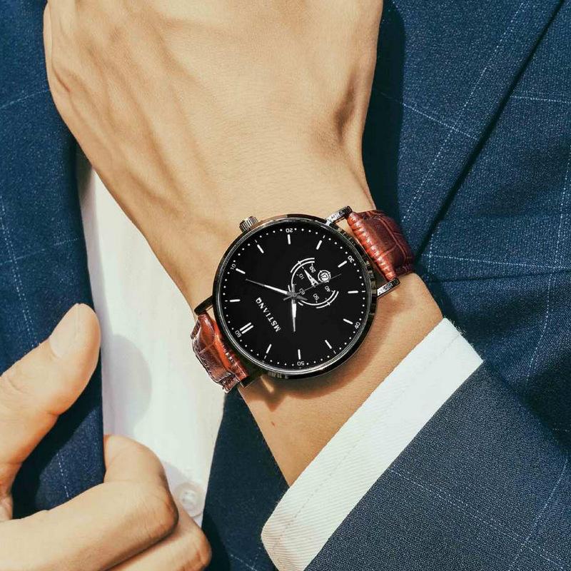 Men'S Watch Fashion Business Style Waterproof Versatile Quartz Watch