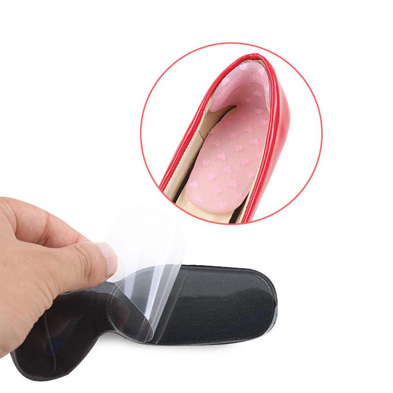 2-in-1 Heel Sticker, Thickened Heel Pad Gel Insole Self-adhesive Women's Heel Sticker, Reduced Size, Anti-wear and Shock-absorbing T-sticker