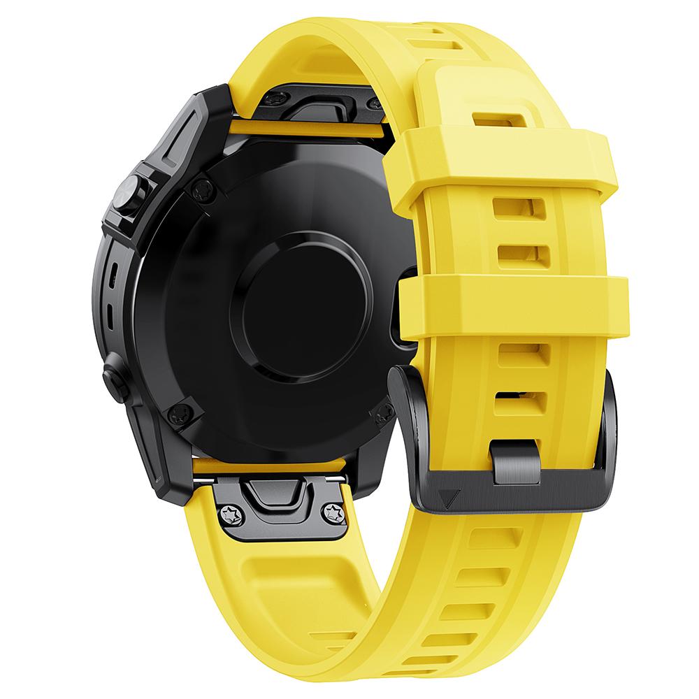 

KALEBOL KLB-LWGJ-001 For Garmin Fenix 7/7 Pro Strap Replacement QuickFit 22mm Silicone Watch Band Yellow